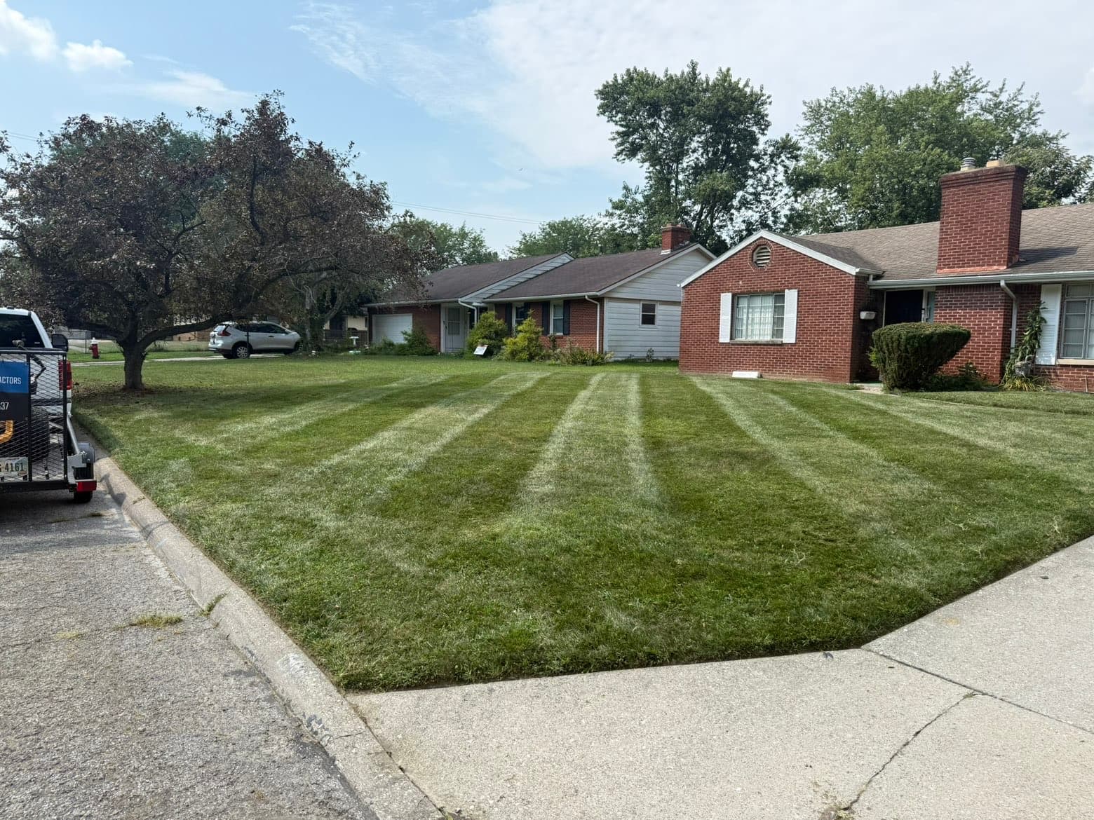 Picture of a freshly mowed lawn by TEC
